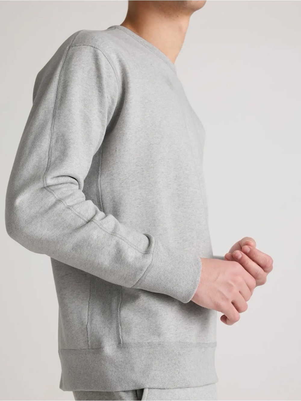 Quince x Google Crewneck in Heather Gray Size Small